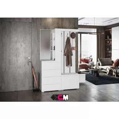 Прихожая Хелен ПР-01  - Белый (Стендмебель)