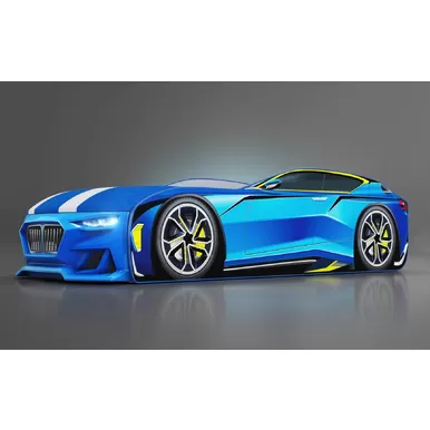 Кровать-машинка  Boxter New -  Голубой (Romack)