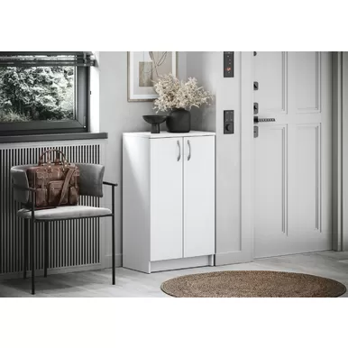 Тумба для обуви Эва ТМ-022 - Белый гладкий  (МК Стиль)