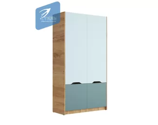 Шкаф RICH ШК-002 - Дуб крафт золотой / Кенди / Сумеречно голубой (МК Стиль А)