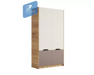 Шкаф RICH ШК-002 - Дуб крафт золотой/ Миндаль/Глиняный серый (МК Стиль А)