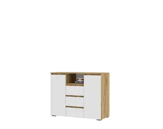 Комод Хелен КМ-01 (1202) - Белый/Дуб крафт золотой (Стендмебель)