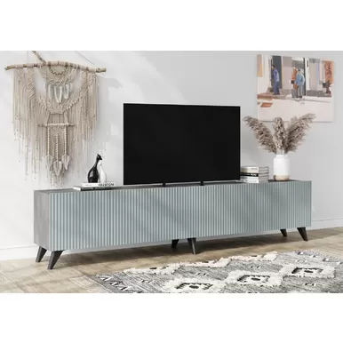 Тумба ТВ Сканди с ножками - Серый шифер / Грин грей софт (МК Стиль)