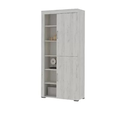 Стеллаж Гранд ШК 4 - Дуб крафт белый (Стендмебель)