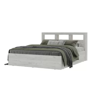 Кровать Гранд 1,4 - Дуб Крафт белый (Стендмебель)