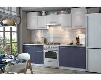 Кухонный гарнитур Бланка СТЛ.234.00РЗ - Супермат латте/Бархат индиго