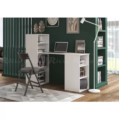 Компьютерный стол КС-06 - Белый / Белый (Рикко)