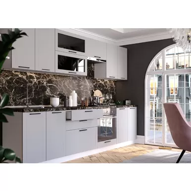 Кухня Глетчер 3.0м - Вариант 2 - Гейнсборо силк