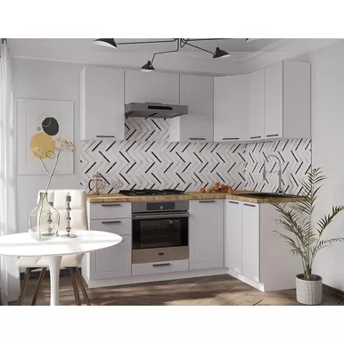 Кухня угловая Глетчер 2.0х1.2м - Гейнсборо силк