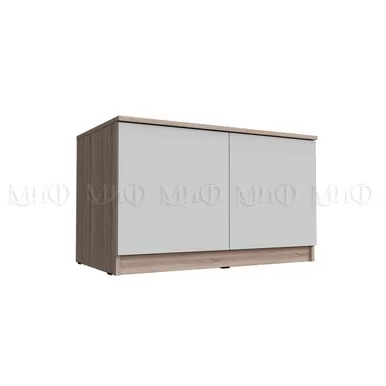 Антресоль-тумба универсальная Челси - Белый глянец холодный / Дуб сонома (МИФ)