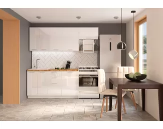 Кухня Валерия 2.1м - Белый глянец