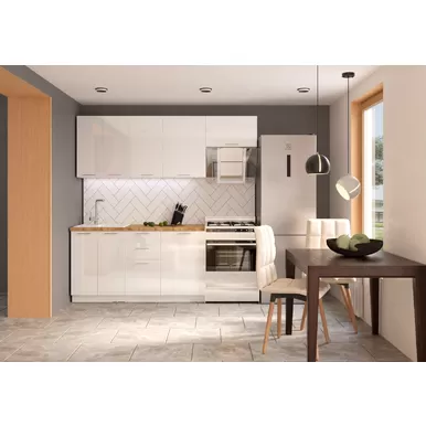 Кухня Валерия 2.1м - Белый глянец