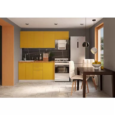 Кухня Валерия 2.1м - Горчица софт