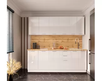 Кухня Валерия 2.2м - Белый глянец