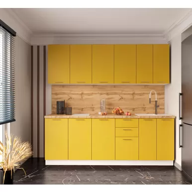 Кухня Валерия 2.2м - Горчица софт