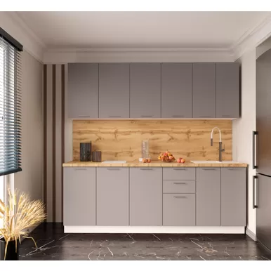 Кухня Валерия 2.2м - Монблан софт