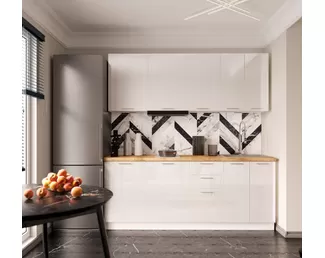 Кухня Валерия 2.0м - Белый глянец