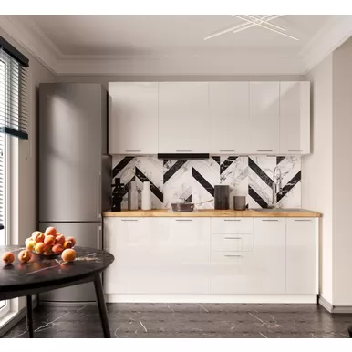 Кухня Валерия 2.0м - Белый глянец