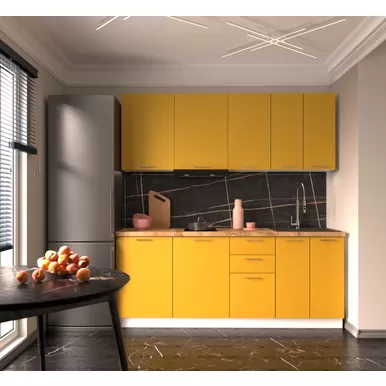 Кухня Валерия 2.0м - Горчица софт