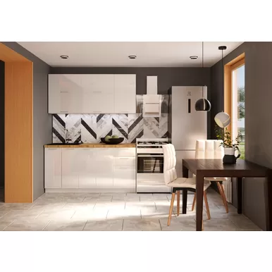 Кухня Валерия 1.6м - Белый глянец