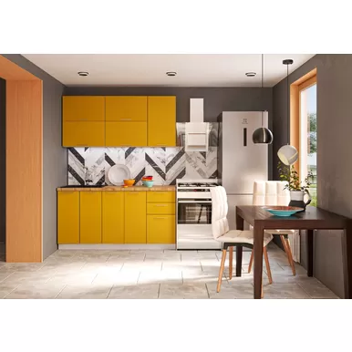 Кухня Валерия 1.6м - Горчица софт