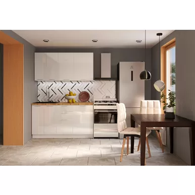 Кухня Валерия 1.5м - Белый глянец