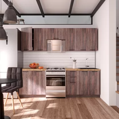 Кухня Хелмер 2.4м ЛДСП - Дуб кальяри