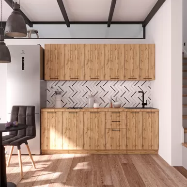 Кухня Хелмер 2.2м ЛДСП - Дуб вотан