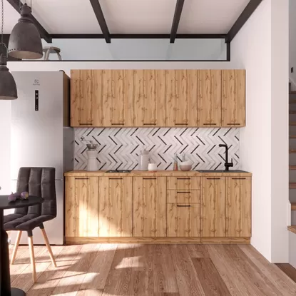 Кухня Хелмер 2.2м ЛДСП - Дуб вотан