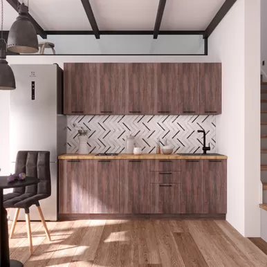 Кухня Хелмер 2.2м ЛДСП - Дуб кальяри