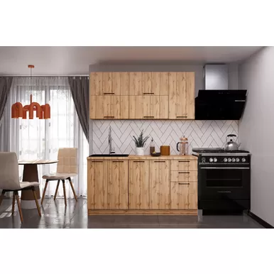 Кухня Хелмер 1.6м ЛДСП - Дуб вотан