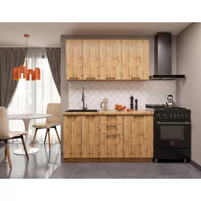 Кухня Хелмер 1.5м ЛДСП - Дуб вотан