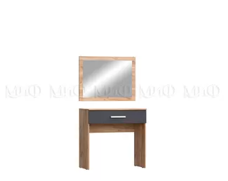 Туалетный стол с зеркалом Мартина (С/Г) - Графит/Дуб Крафт (МИФ)