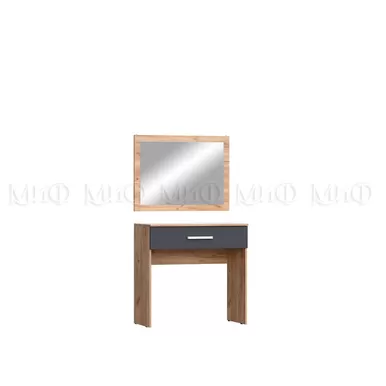 Туалетный стол с зеркалом Мартина (С/Г) - Графит/Дуб Крафт (МИФ)