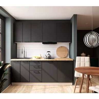 Кухня Мемфис 2.0м - Черный трюфель