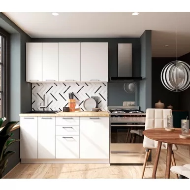 Кухня Мемфис 1.5м - Атласный серый