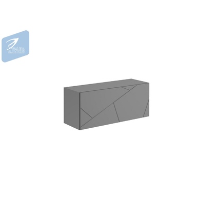 Шкаф навесной Гранж ШН-003 – Графит Софт/Серый шифер (МК Стиль)