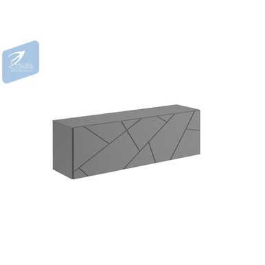 Шкаф навесной Гранж ШН-004 – Графит Софт/Серый шифер (МК Стиль)