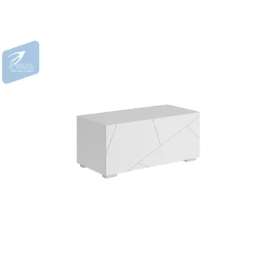 Тумба напольная Гранж ТМ-001 – Белый Софт матовый/Белый шагрень (МК Стиль)