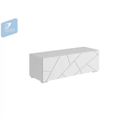 Тумба напольная Гранж ТМ-003 – Белый Софт матовый/Белый шагрень (МК Стиль)