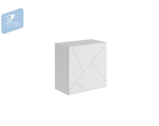 Шкаф навесной Гранж ШН-002 – Белый Софт матовый/Белый шагрень (МКСтиль)