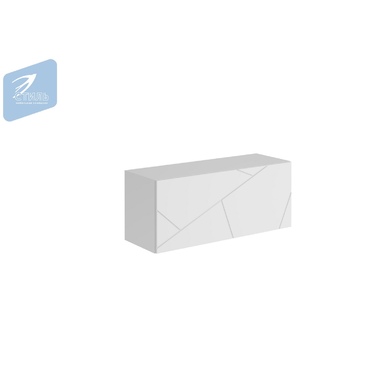 Шкаф навесной Гранж ШН-003 – Белый Софт матовый/Белый шагрень (МКСтиль)