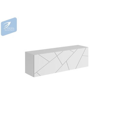 Шкаф навесной Гранж ШН-004 – Белый Софт матовый/Белый шагрень (МК Стиль)
