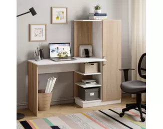 Стол компьютерный Бейсик - Дуб сонома/Белый (BTS)