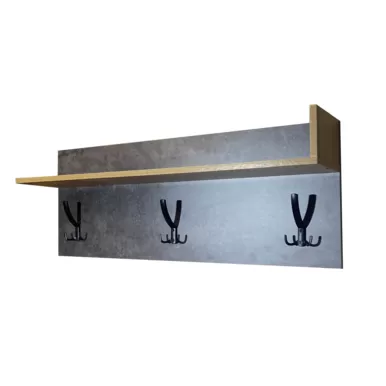 Вешалка ВШ-1000 Пируэт - Дуб вотан/Бетон темный (Рикко)