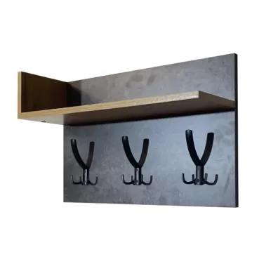 Вешалка ВШ-600 Пируэт - Дуб вотан/Бетон темный (Рикко)