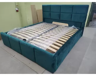 Кровать Веста 1.8 с ПМ - Темно-бирюзовый (СофтМебель)