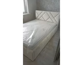 Кровать Олимпия 1.6 с ПМ - Бежевый (СофтМебель)