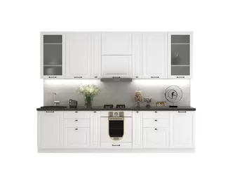 Кухня Ницца Royal 3.0м - Вариант 2 - Blanco