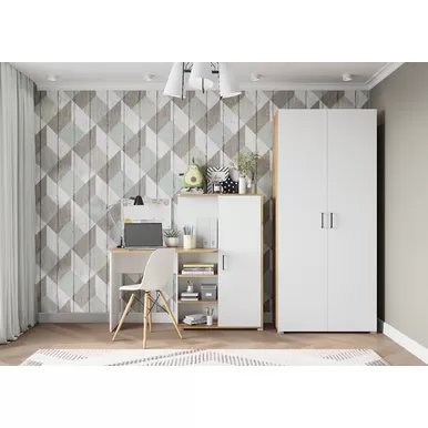 Детская спальня Лайт - Комплект 11 - Белый/Дуб золотой (Горизонт)